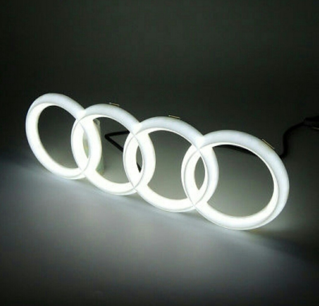 3D Audi led predný znak chrom - 2
