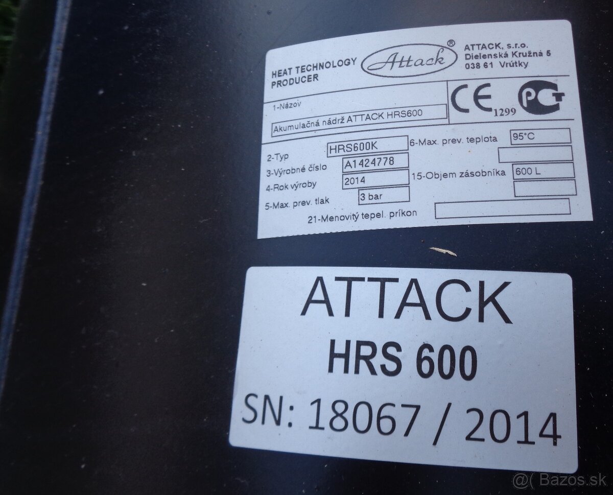 Akumulačná nádoba HRS 600K Attack - 2