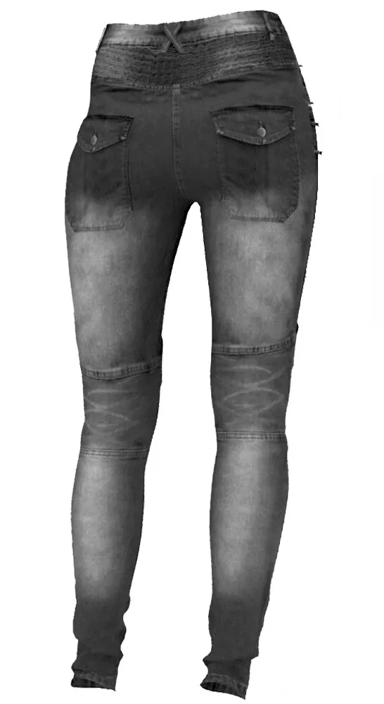 Moto Dámske Nohavice Kevlarove Rifle S Chraničmi Čierne - 2