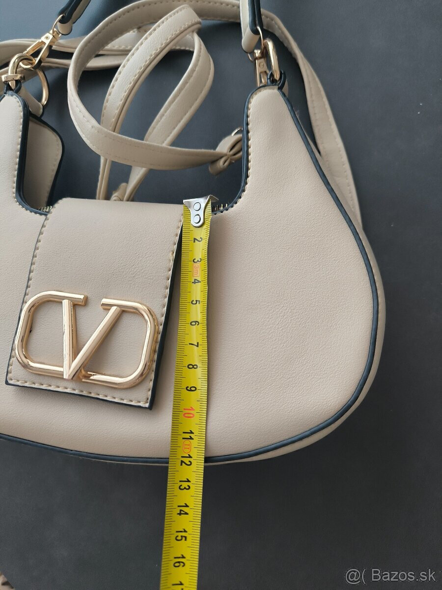 Nová béžová kabelka z Turecka imitácia značky LV, vnútri dve - 2