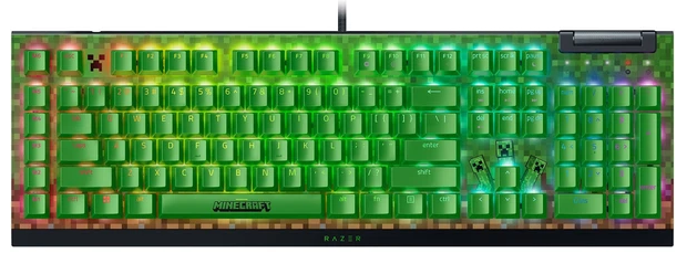 Predám klávesnicu Razer BlackWidow V4 Minecraft Edition (US) - 2
