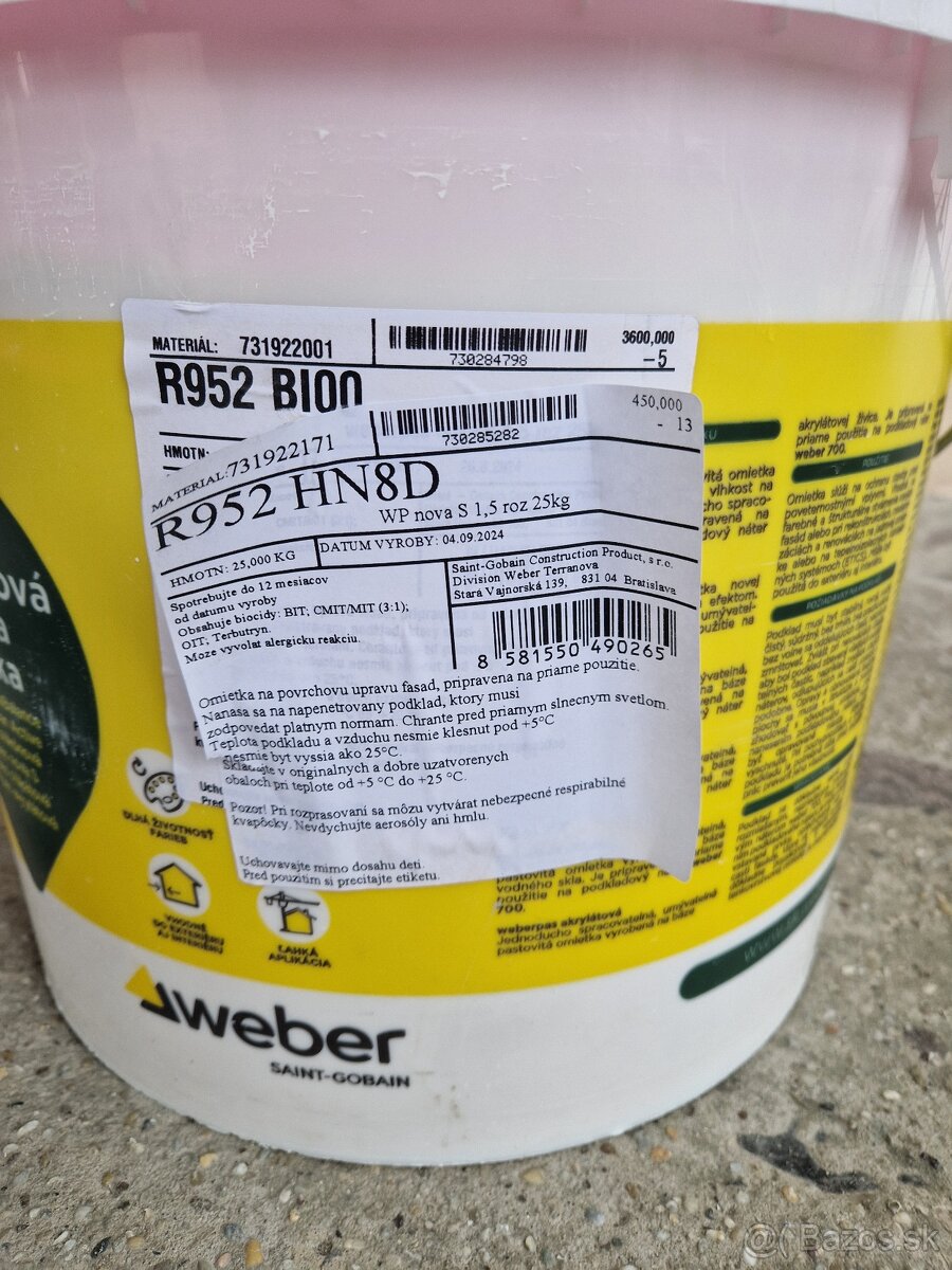 Fasádna omietka Weber 25kg - 2