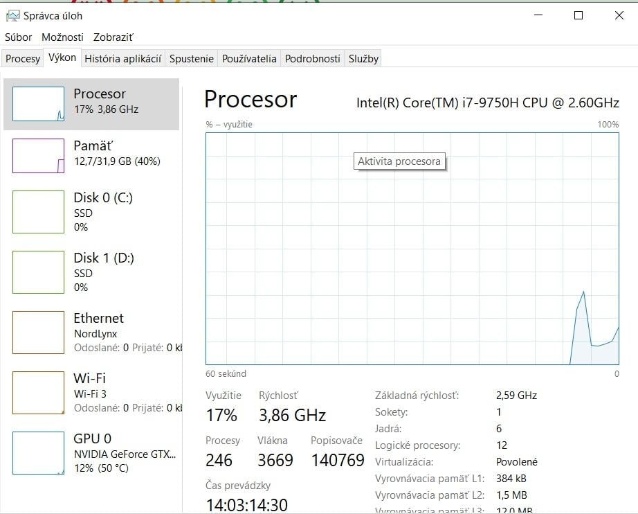 Predám herný notebook HP OMEN 15 (i7-9750H / GTX 1660 Ti 32G - 2