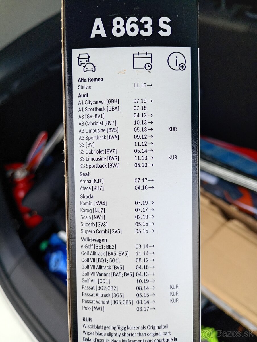 AEROTWIN BOSCH 650/450 mm, VW, AUDI, ŠKODA - 2