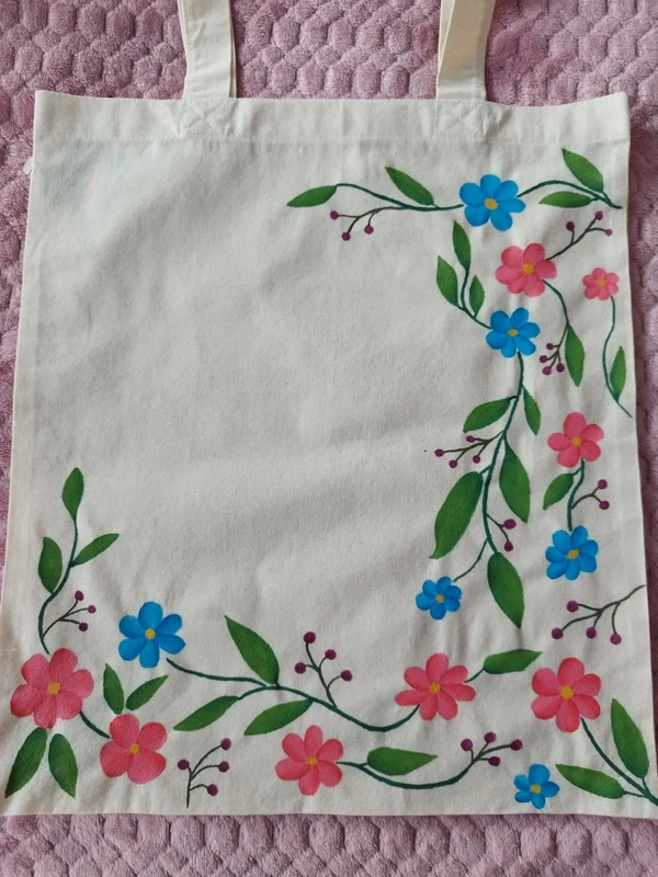 Handmade taška s kvetmi - 2