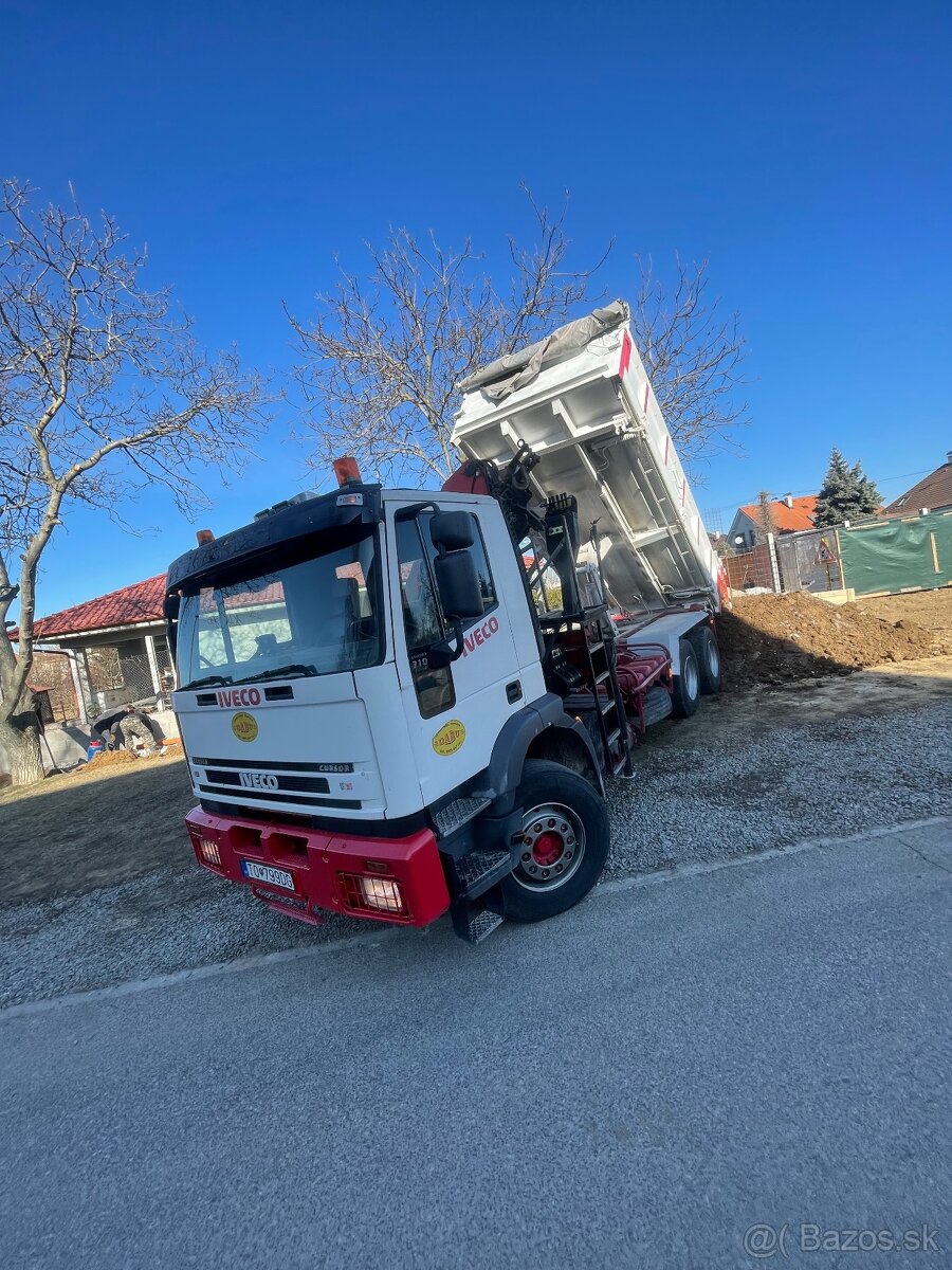 Iveco 6x4 trojstranný vyklapač + Hydraulicka ruka - 2