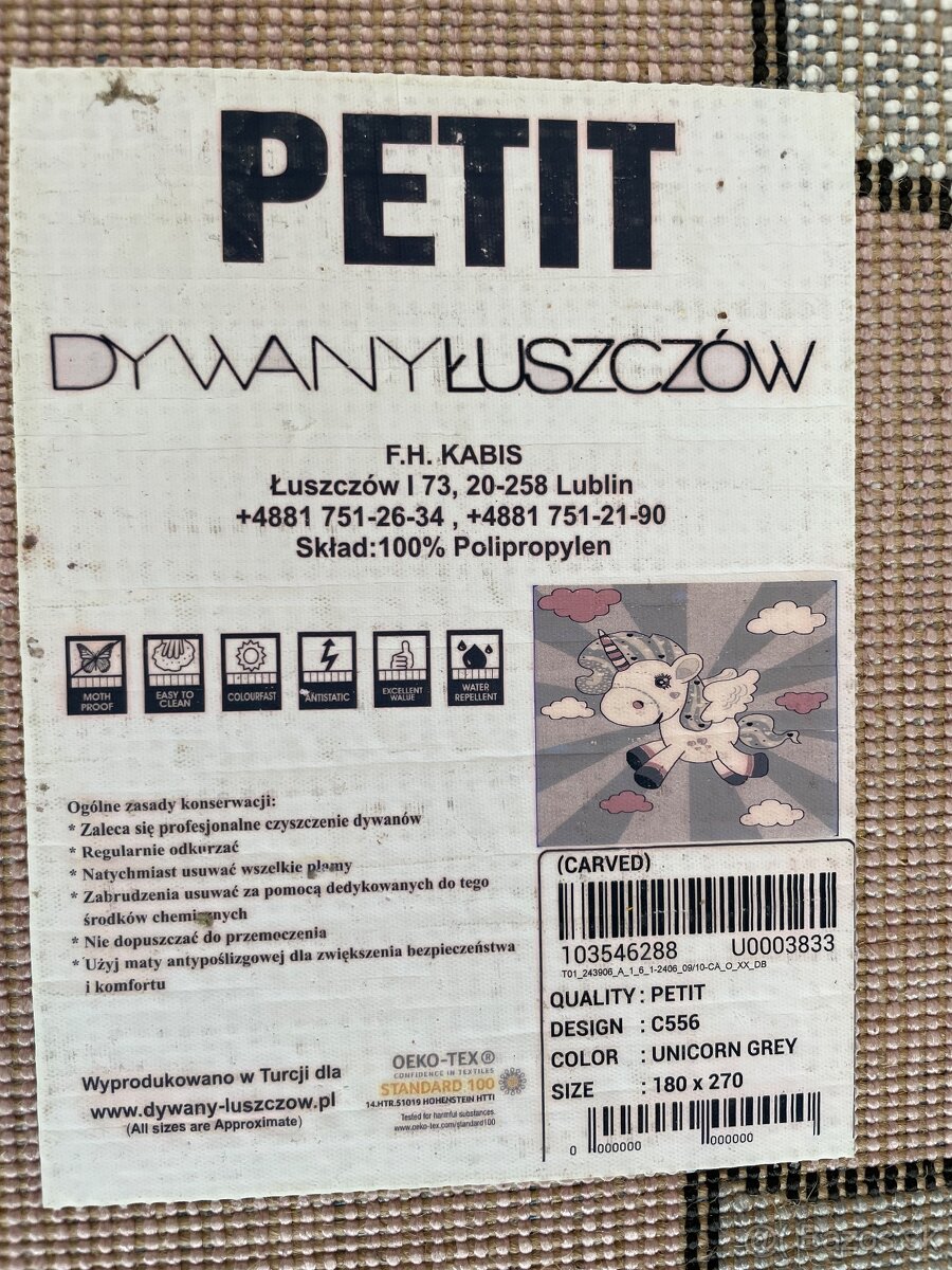 Koberec jednorožec 180x270cm - 2