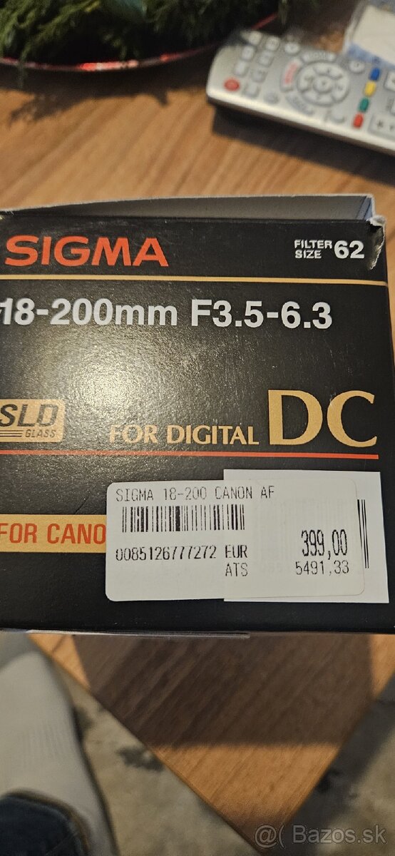 Objektiv sigma pre digital Canon AF - 2