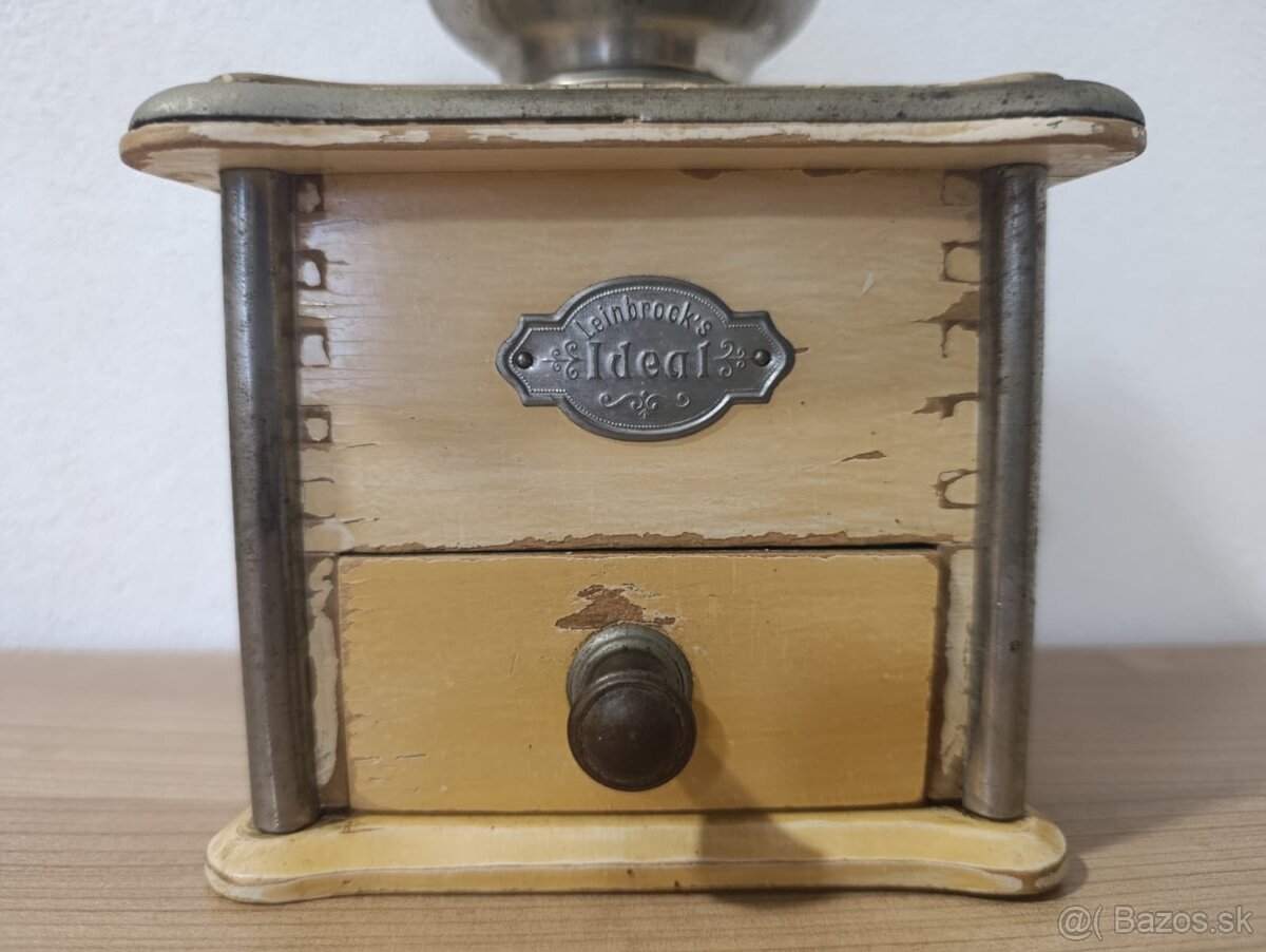 Starý mlýnek na kávu zn. Leinbrock Ideál se štítkom - 2