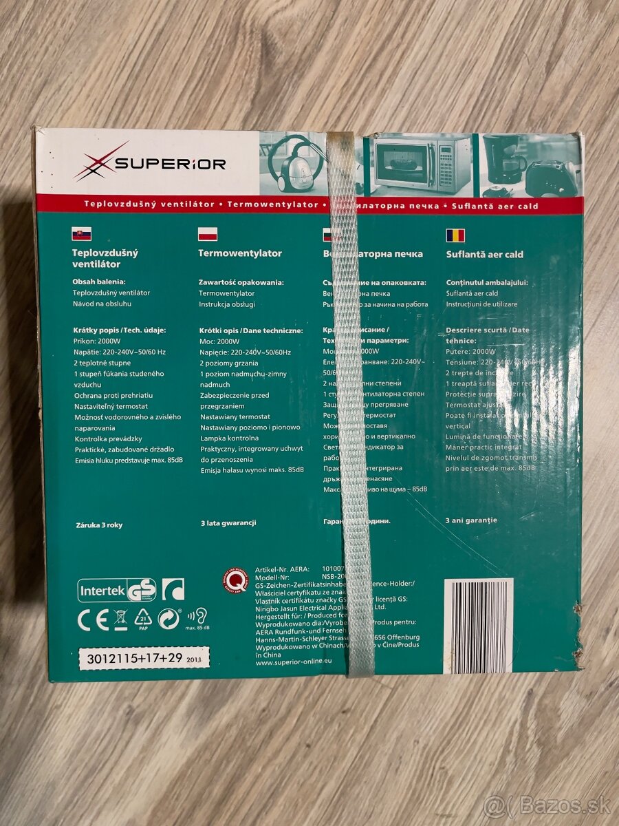 Teplovzdušný ventilátor - ohrievač - 2