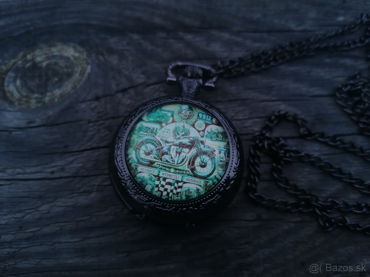 Stará motorka vreckové hodiny - 2