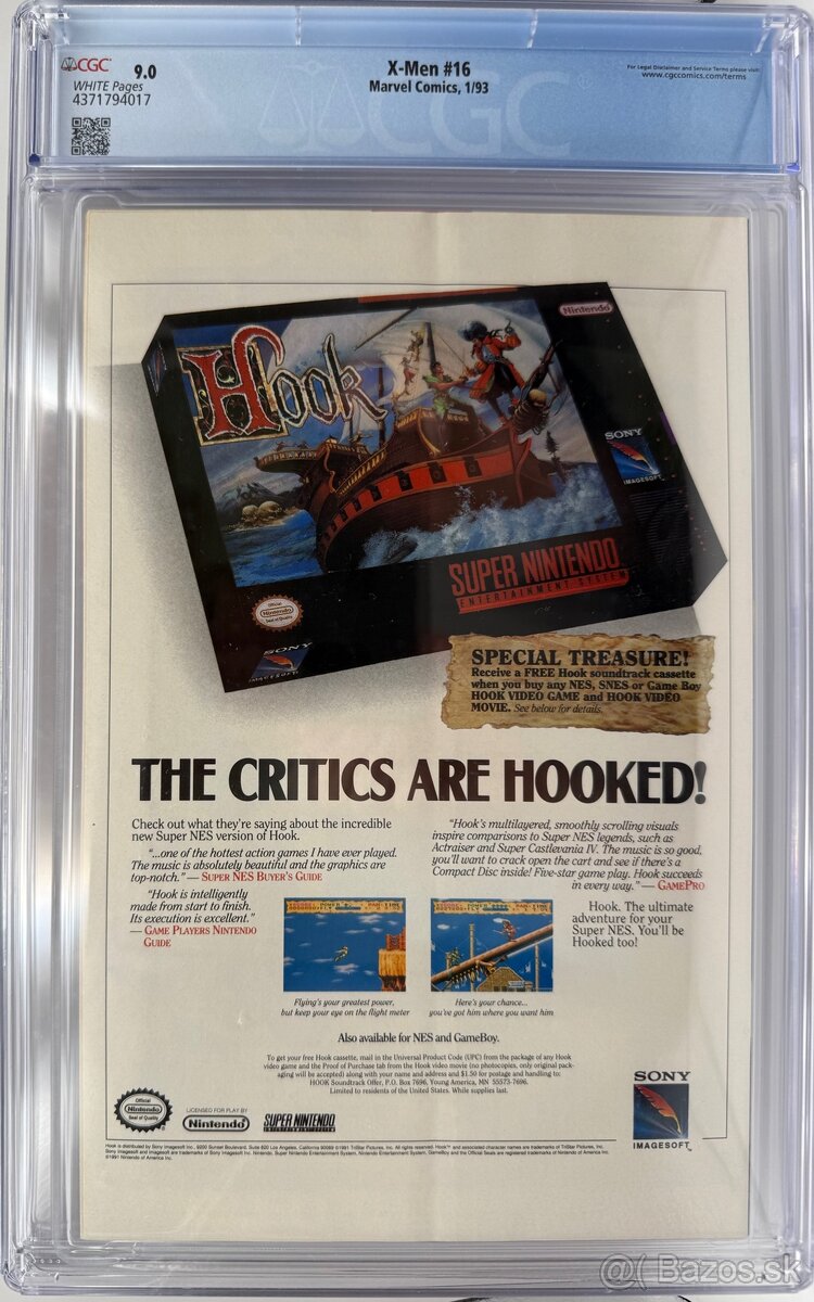 Komiks X-Men #16, Marvel, rok 1993, CGC 9.0 - 2