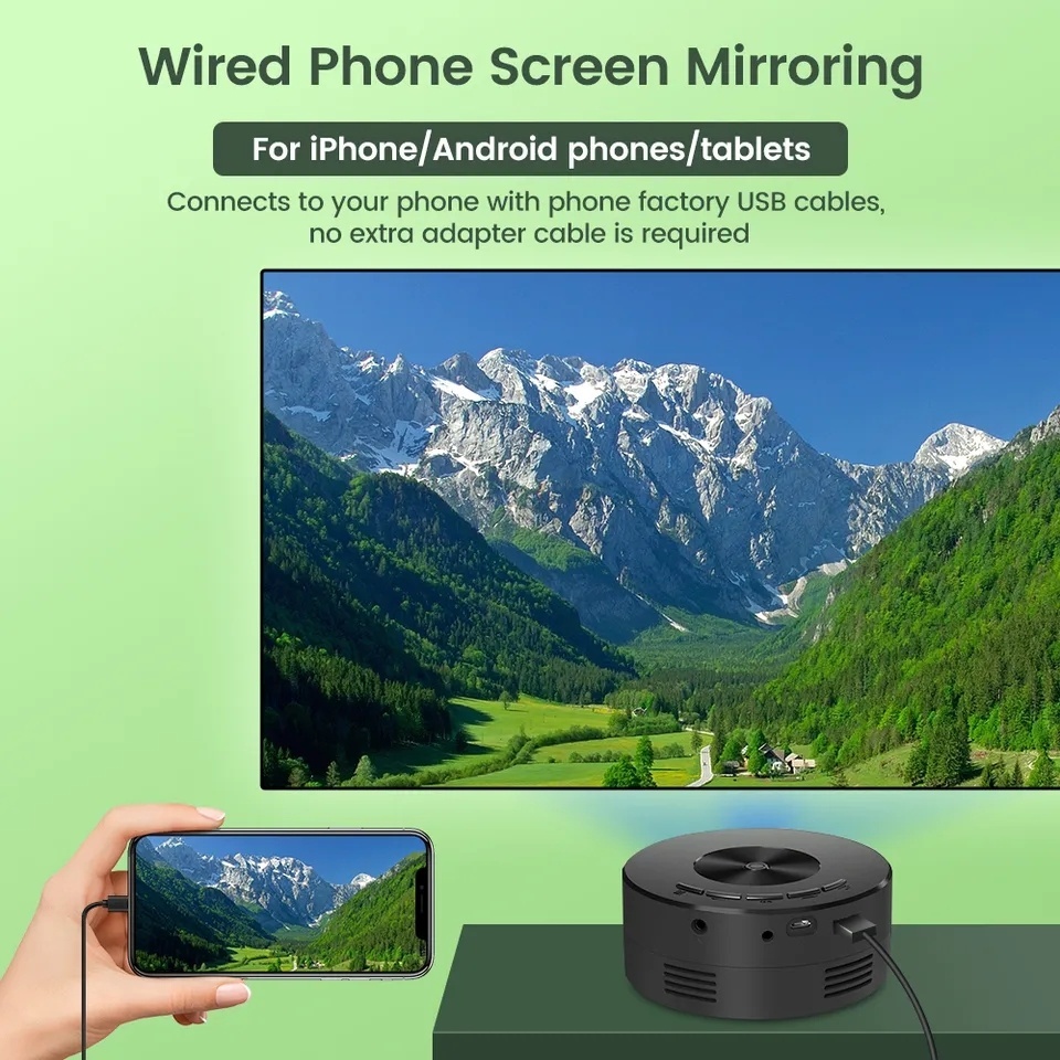 LED projektor FHD s pripojením aj cez Power bank- novy - 2