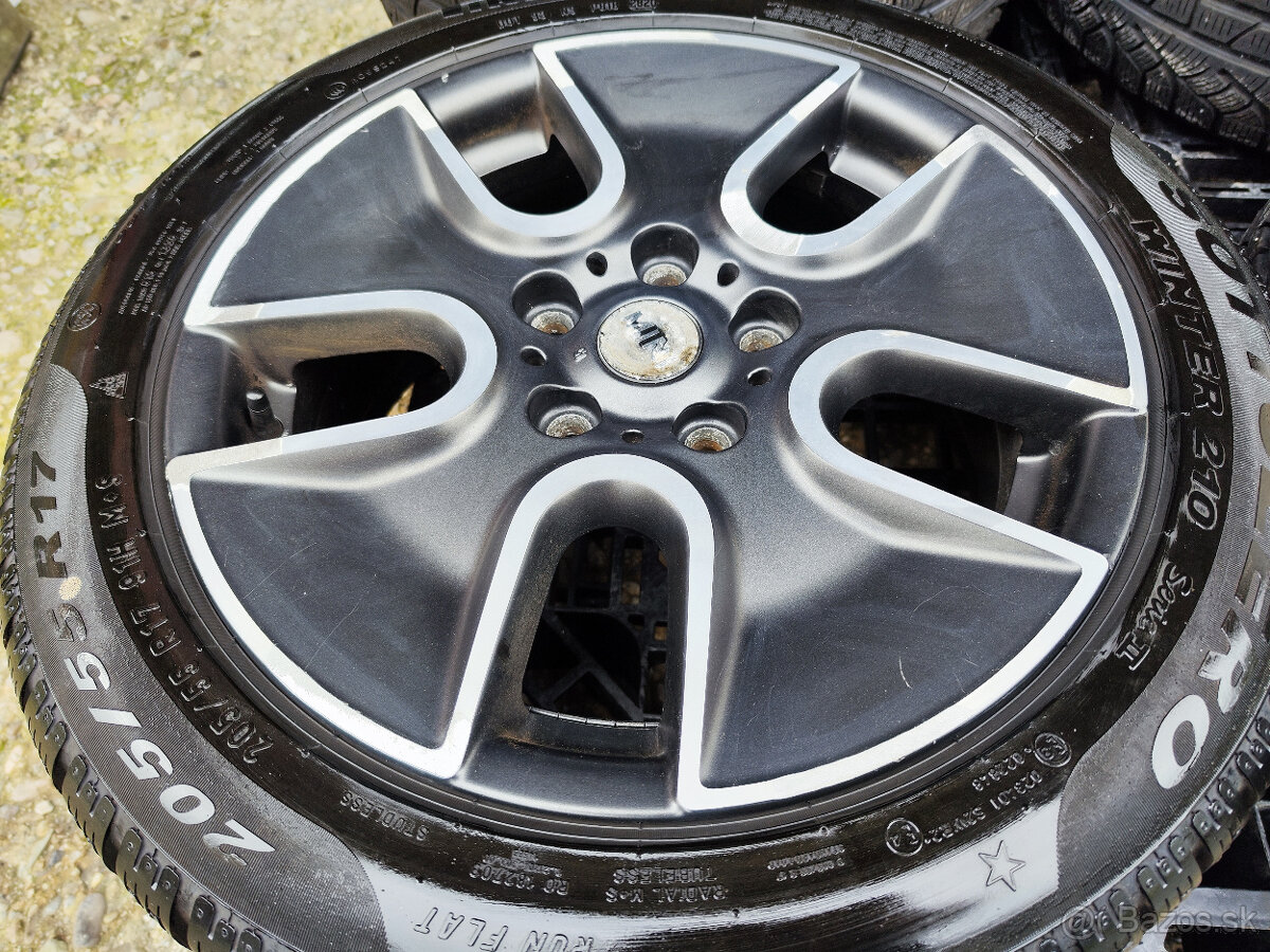 Alu sada = 5x120 = orig. MINI = s pneu = 205/55 R17 - 2
