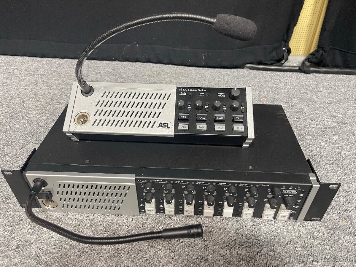 ASL Intercom zakladna stanica + speker stanica + Clear Com - 2