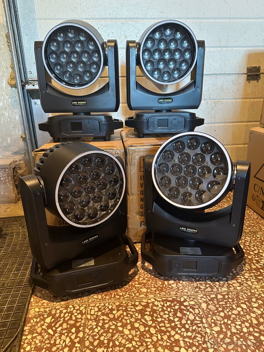 Otočne hlavy 19x15W wash zoom - 2