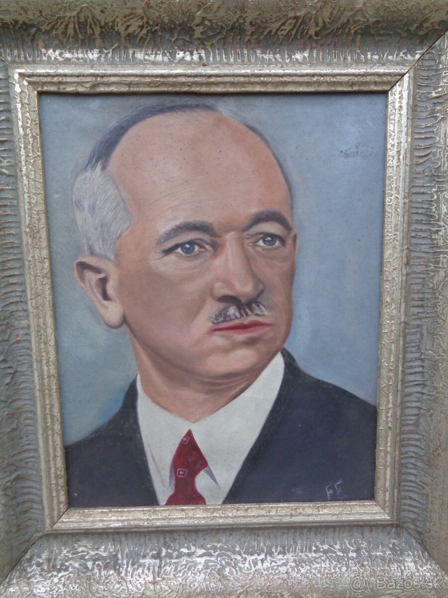 obraz Eduard Benes. -olejomalba na platne. - 2