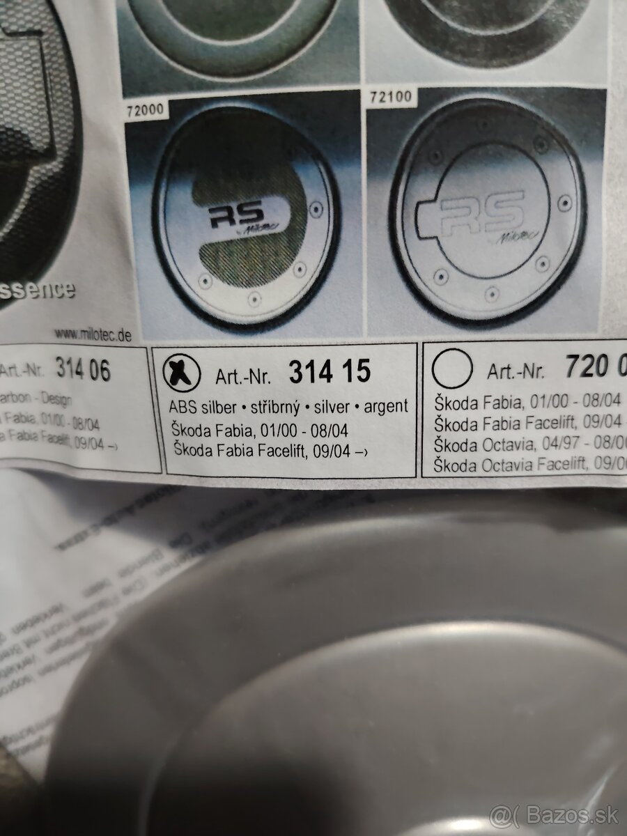 Kryt na viečko nádrže Fabia1 - 2