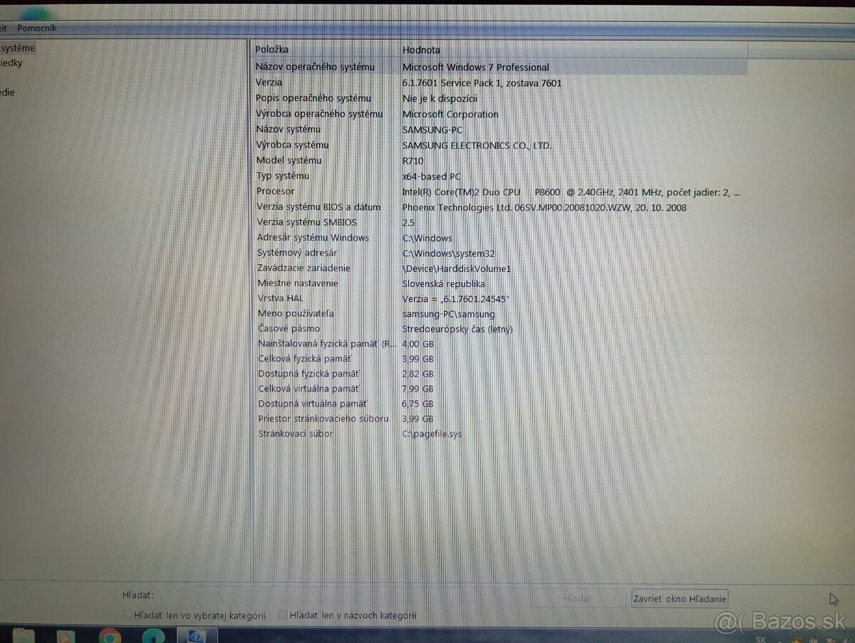 starší notebook - 2