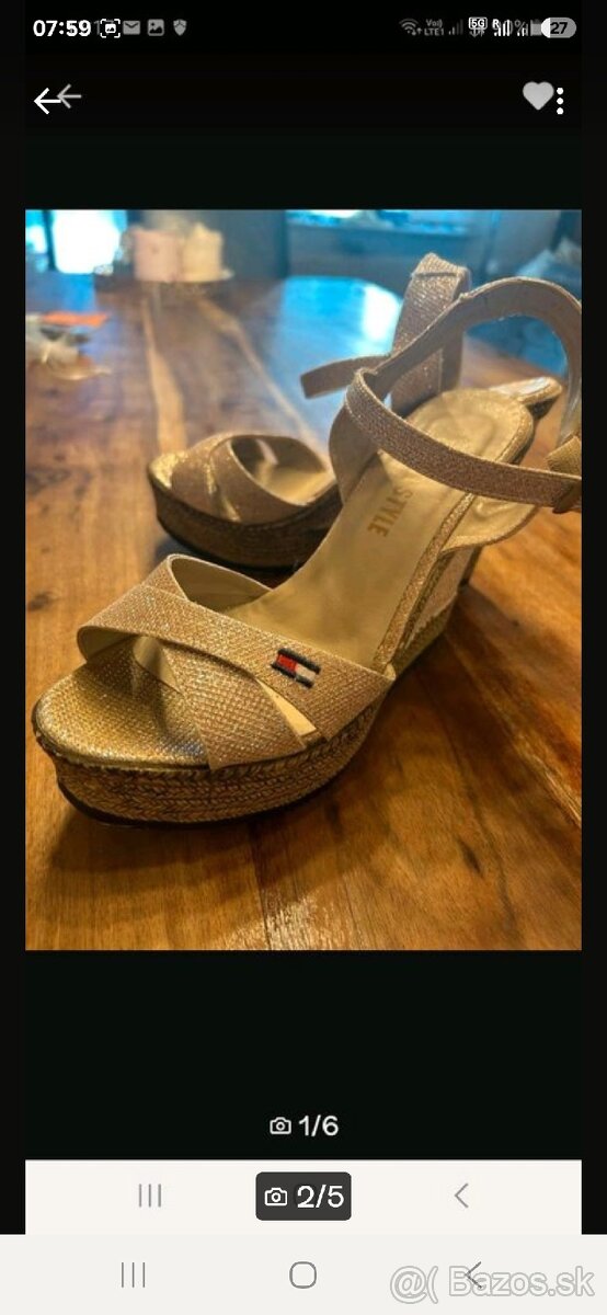 Predám Tommy Hilfiger sandále veľkosť 39 - 2