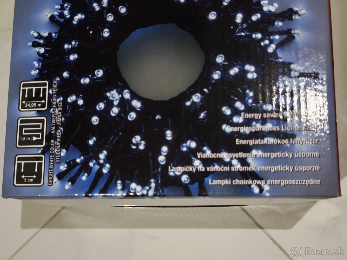 Čisto nové 700 LED vianočné osvetlenie, úsporné, studená b. - 2
