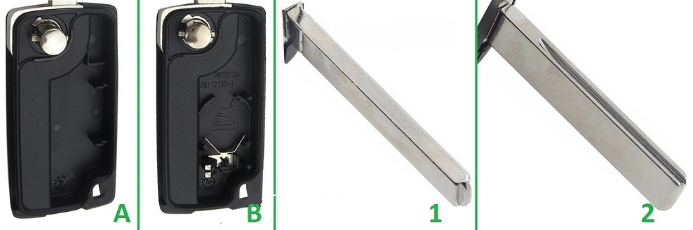 PEUGEOT / CITROEN - 2, 3 a 4 tlač. obal kľúča - 2