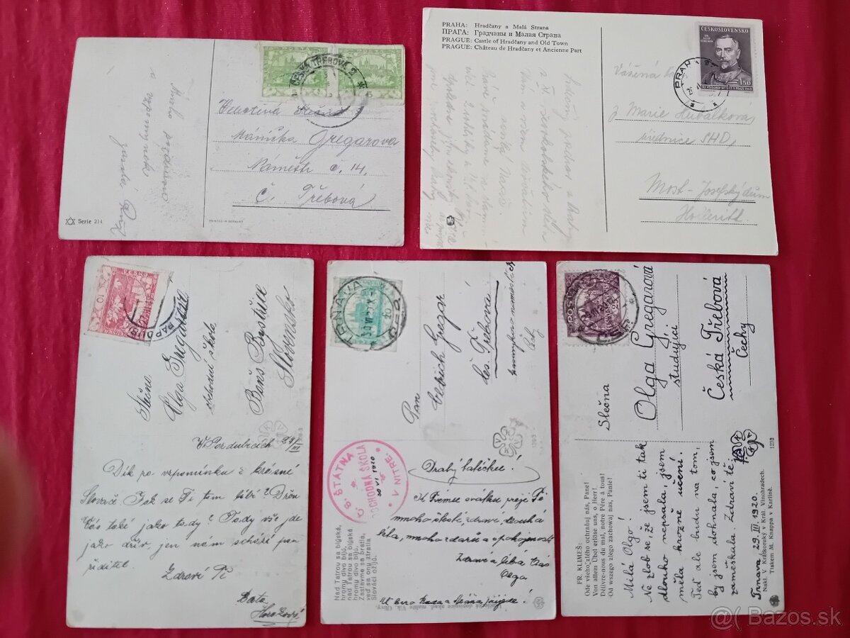 Pohladnice Ceskoslovensko 1920 - 2