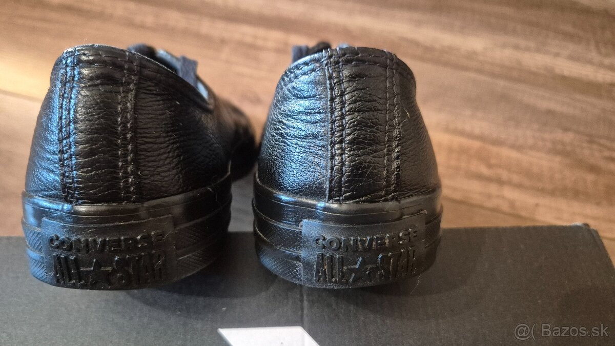 Converse, čierne kožené 37,5 - 2