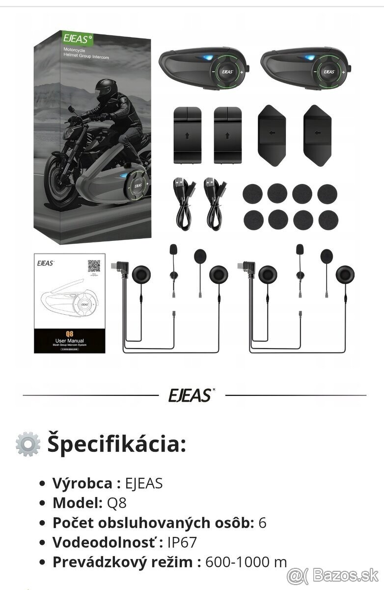 predám komunikator 1par EJEAS - - 2