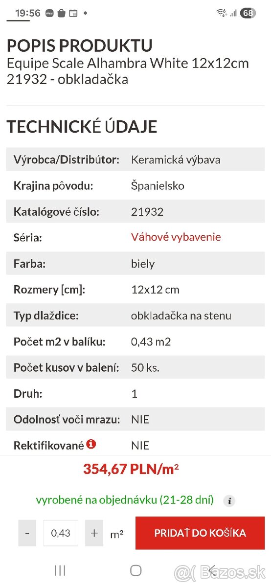 Obkladačky equipe alhambra withe - 2