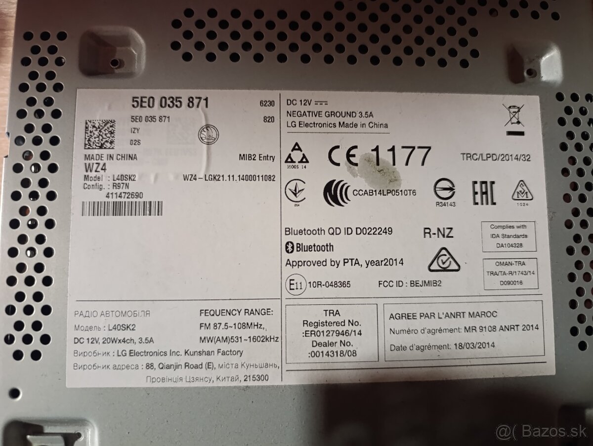 Autorádio škoda Octavia - 2