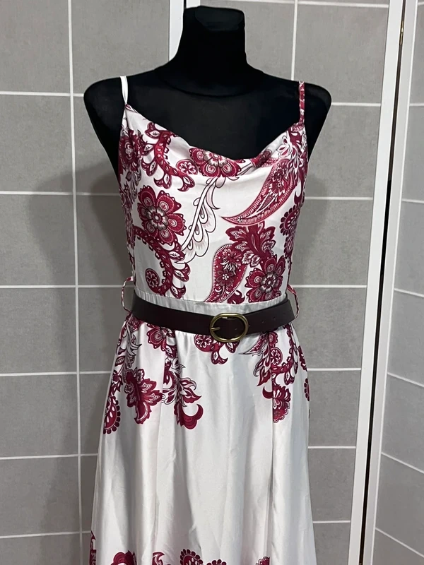 Dámske dlhé šaty s opaskom - 2