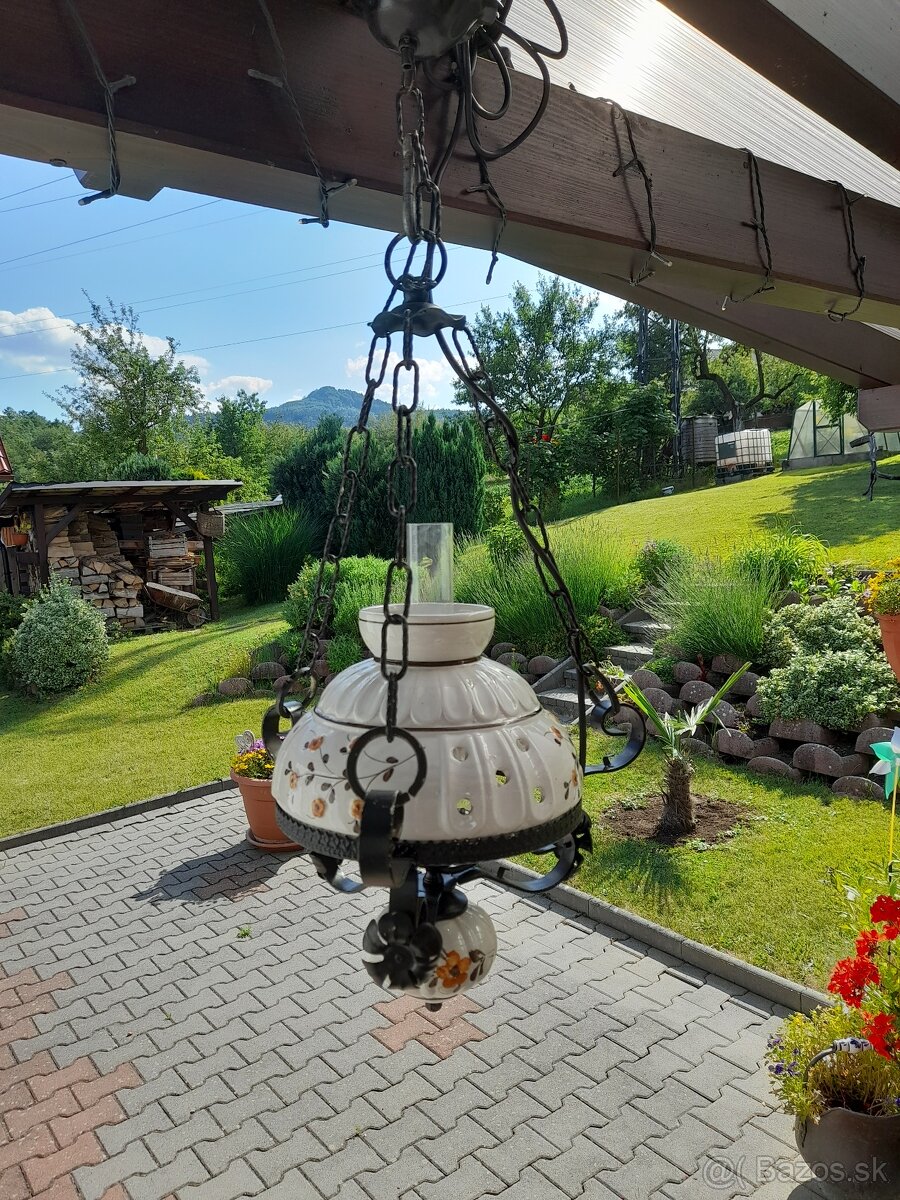 Vysiaca lampa malovana - 2