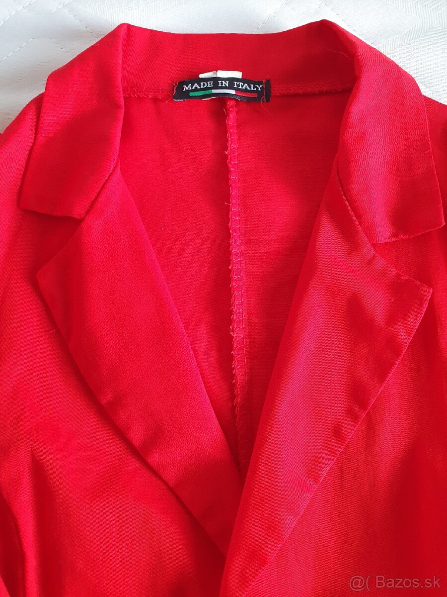 Červené bavlnené sako - 2
