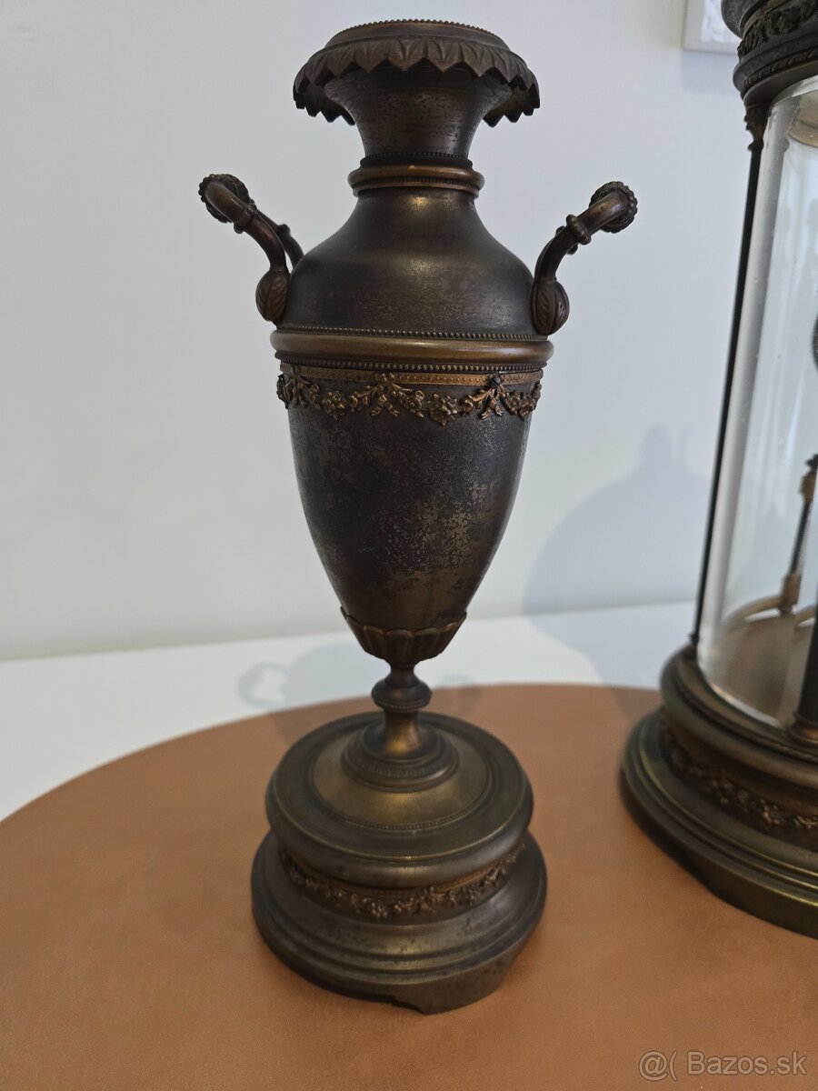 Starožitné krbove hodiny a vazy France - 2