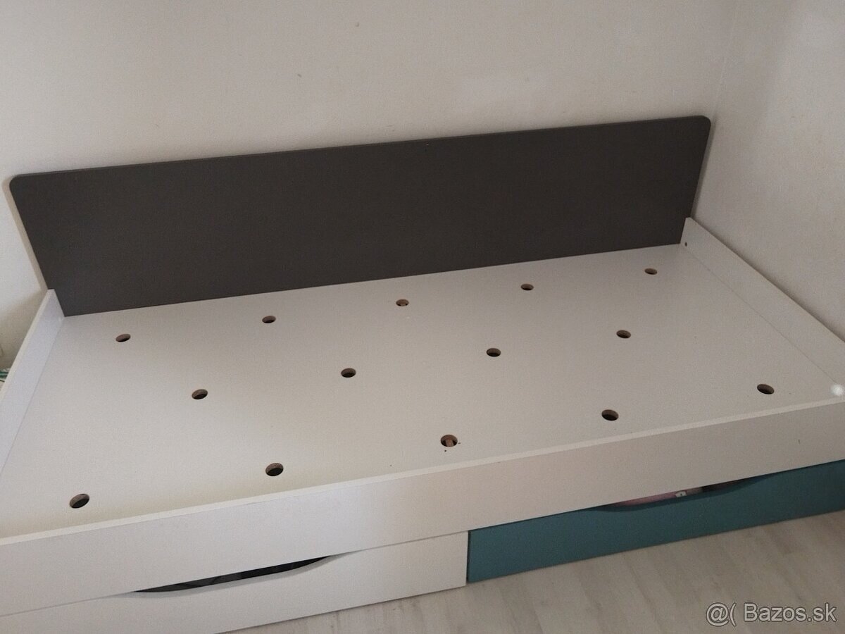Detská/študentská postel s uloznymi priestormi a s matracom - 2