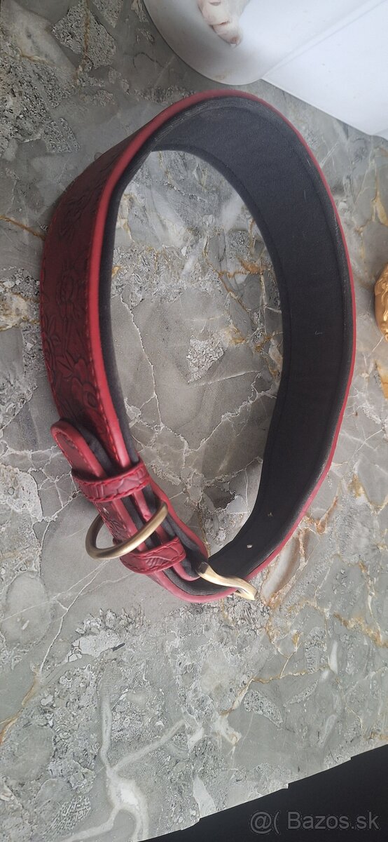 Novy kozeny mohutny obojok - 2