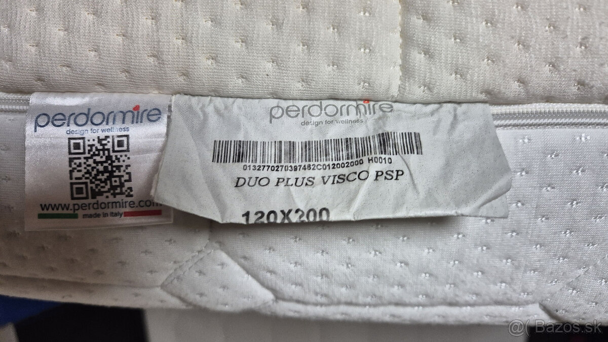 Predám zdtravotný matrac Duo Plus Visco 120200cm - 2