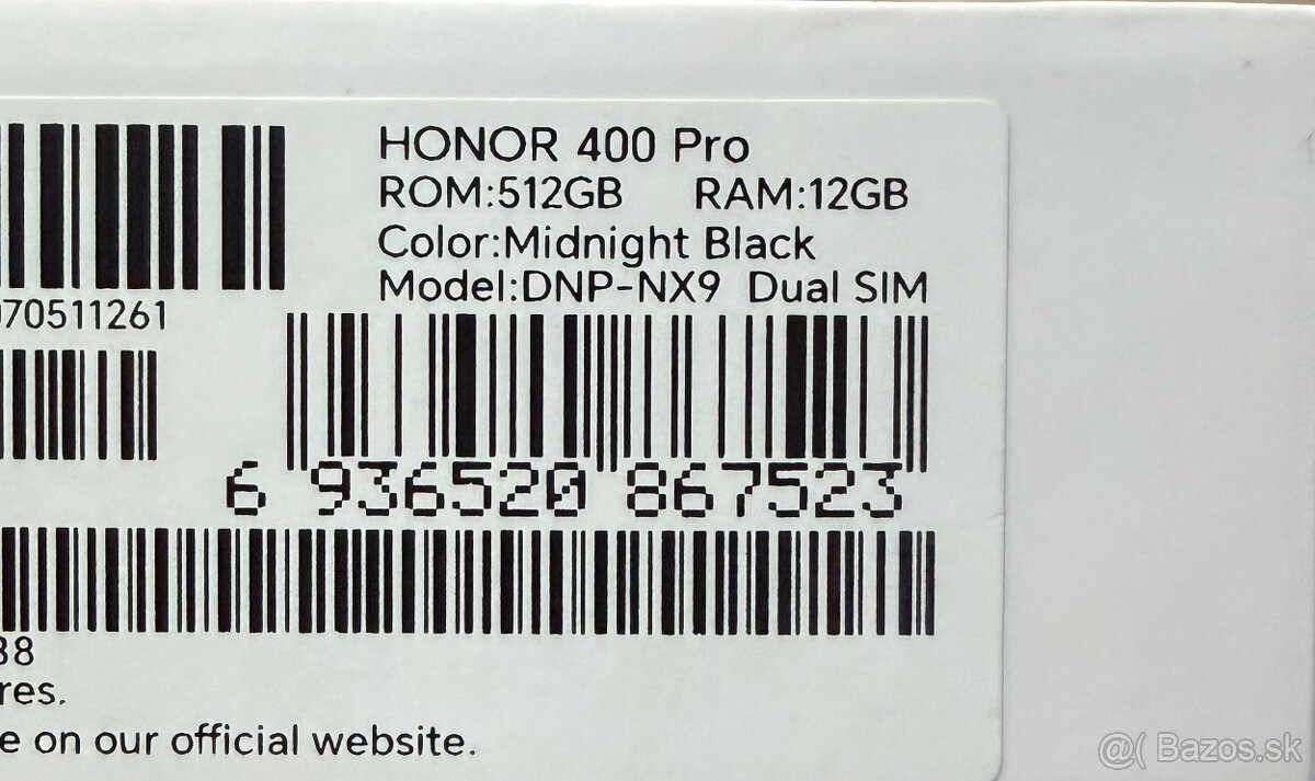 Honor 400 Pro 12/512GB ako nový - 2