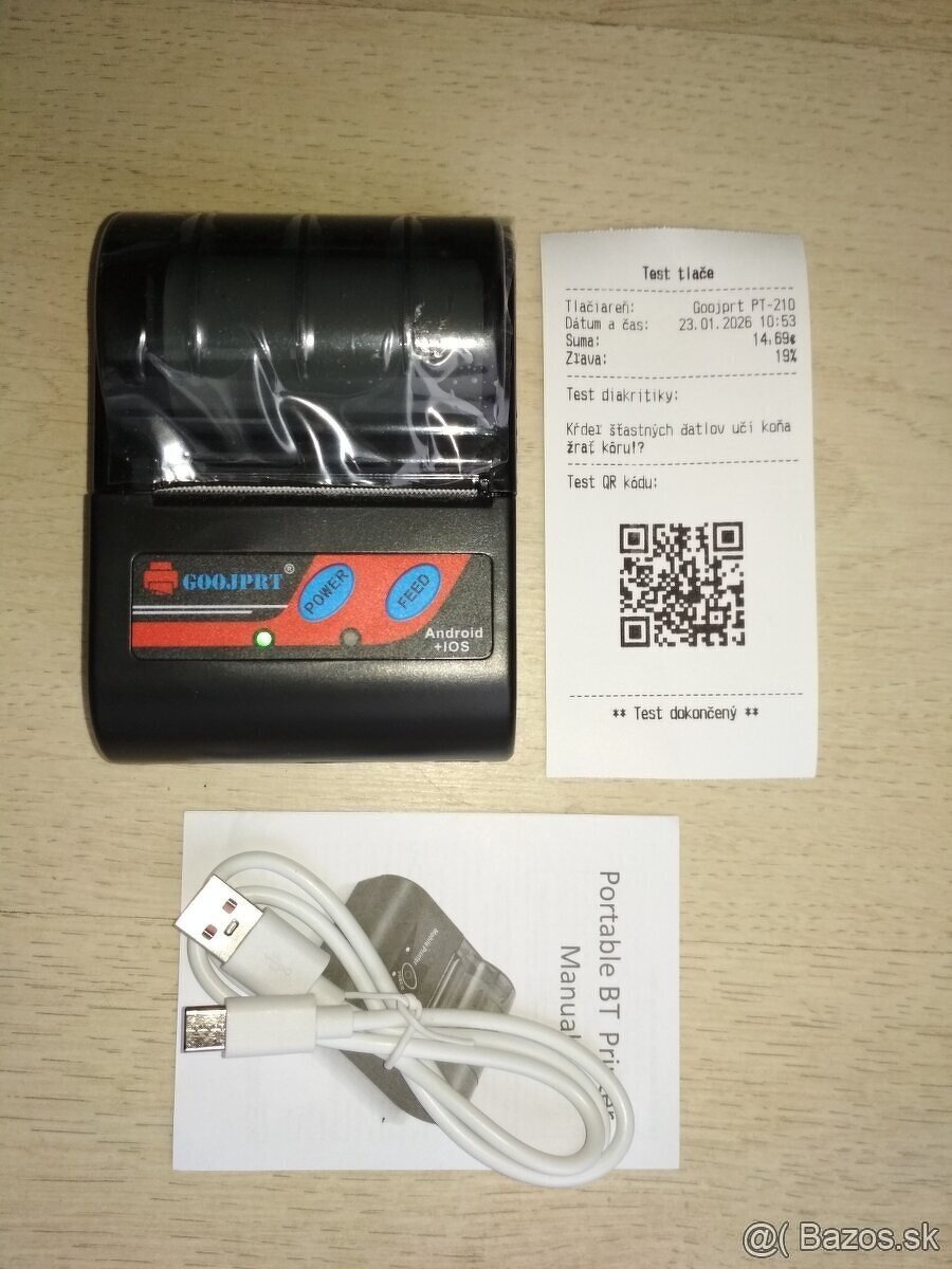 Prenosná termotlačiareň na bločky - 2