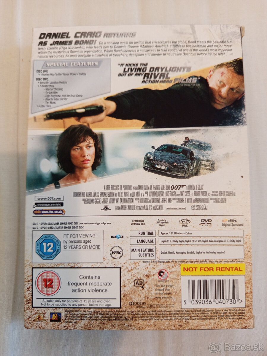 predám DVD James Bond - Quantum of Solace - 2