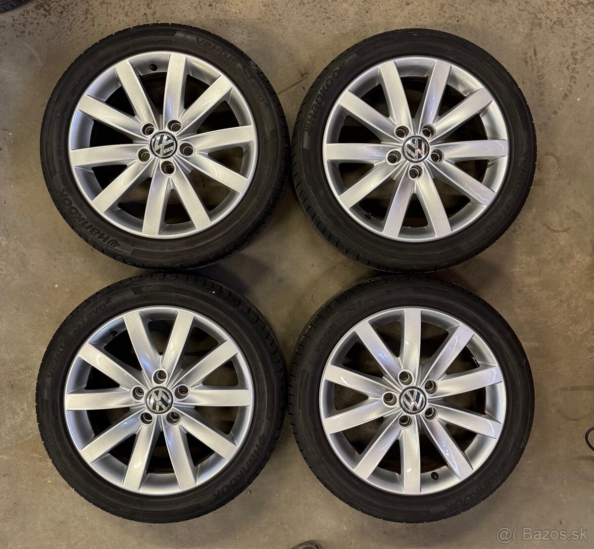 hliníkové disky vw r17,letné hankook 225/45 R17 - 2
