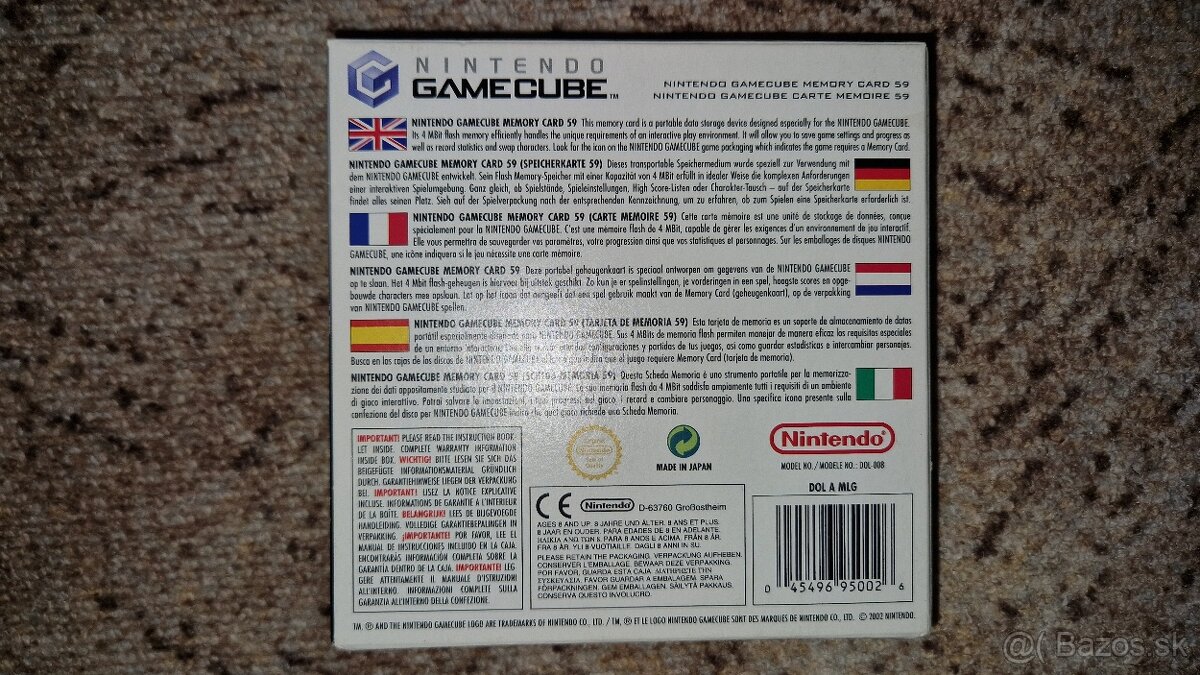 Zberateľská rarita: Box od Nintendo Gamecube Memory Card 59 - 2