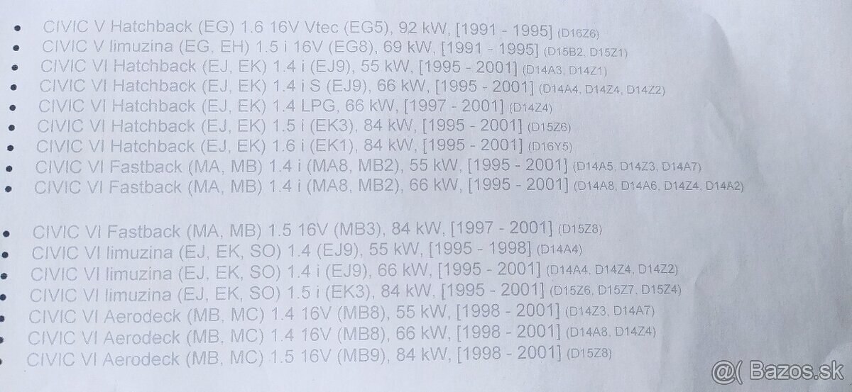 Civic CT 862 Nový rozvodový remeň - 2
