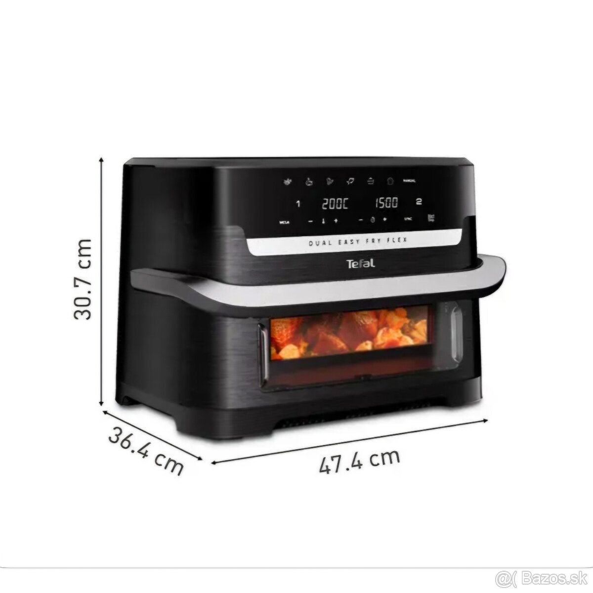 Teplovzdušná fritéza Tefal Dual Easy Fry Flex 9 l - 2