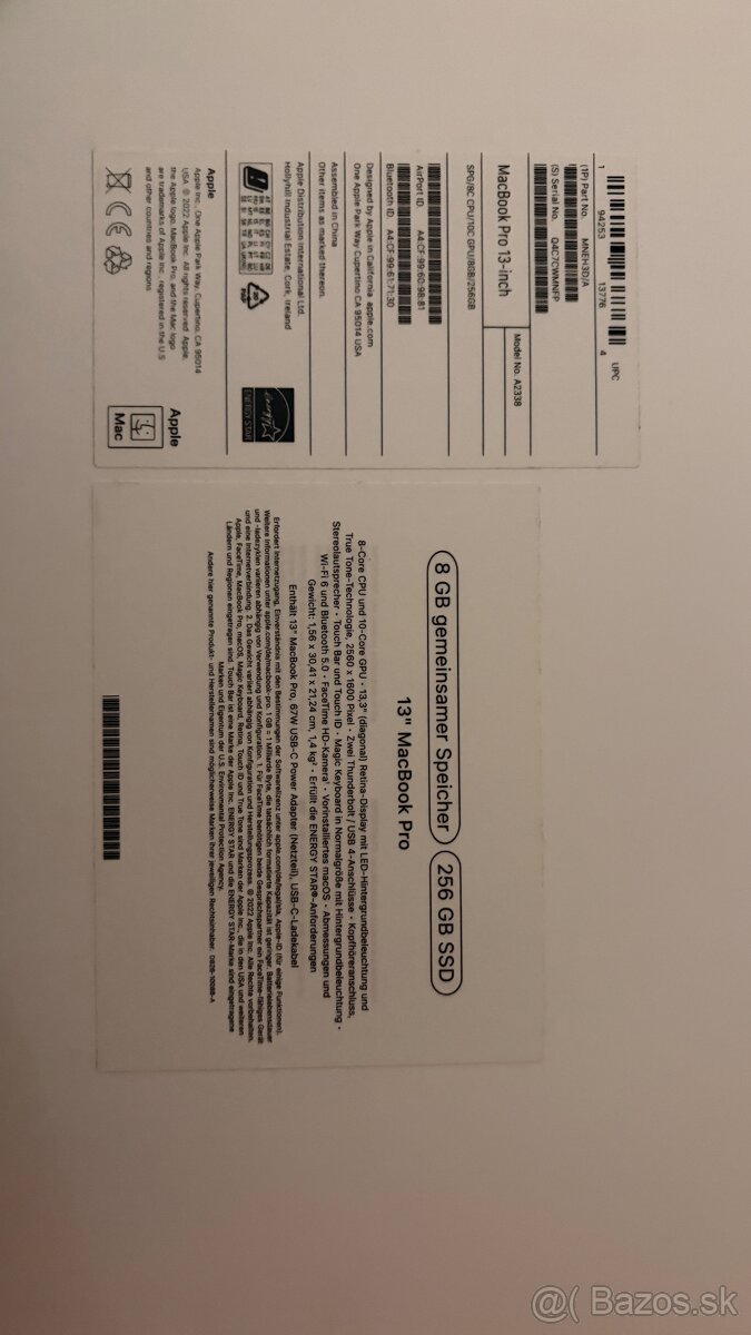 MacBook Pro 13" (2022) M2 – Space Gray touchbar - 2