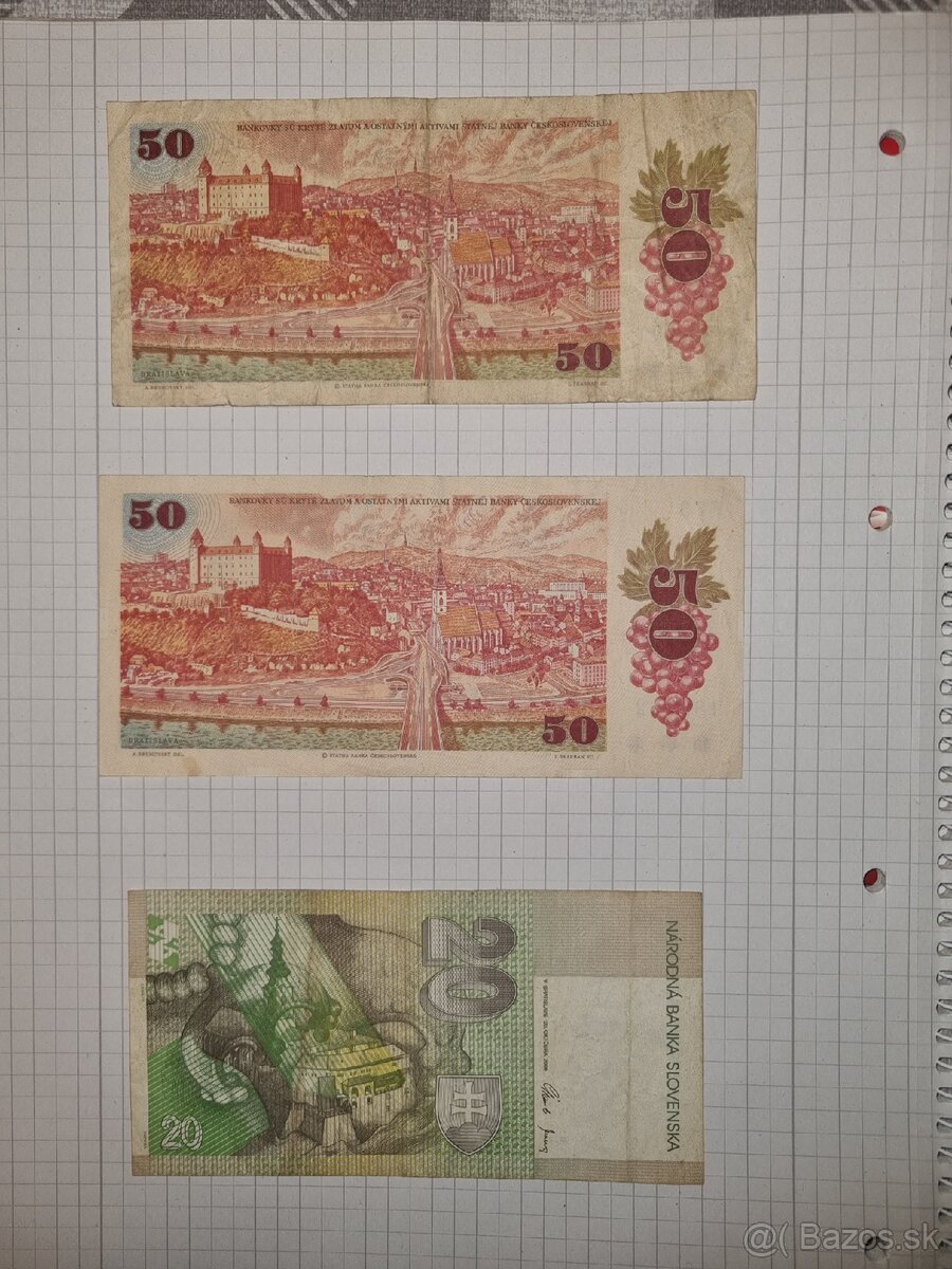 50 KČS rok 1987 , 20 KČS 2006 - 2