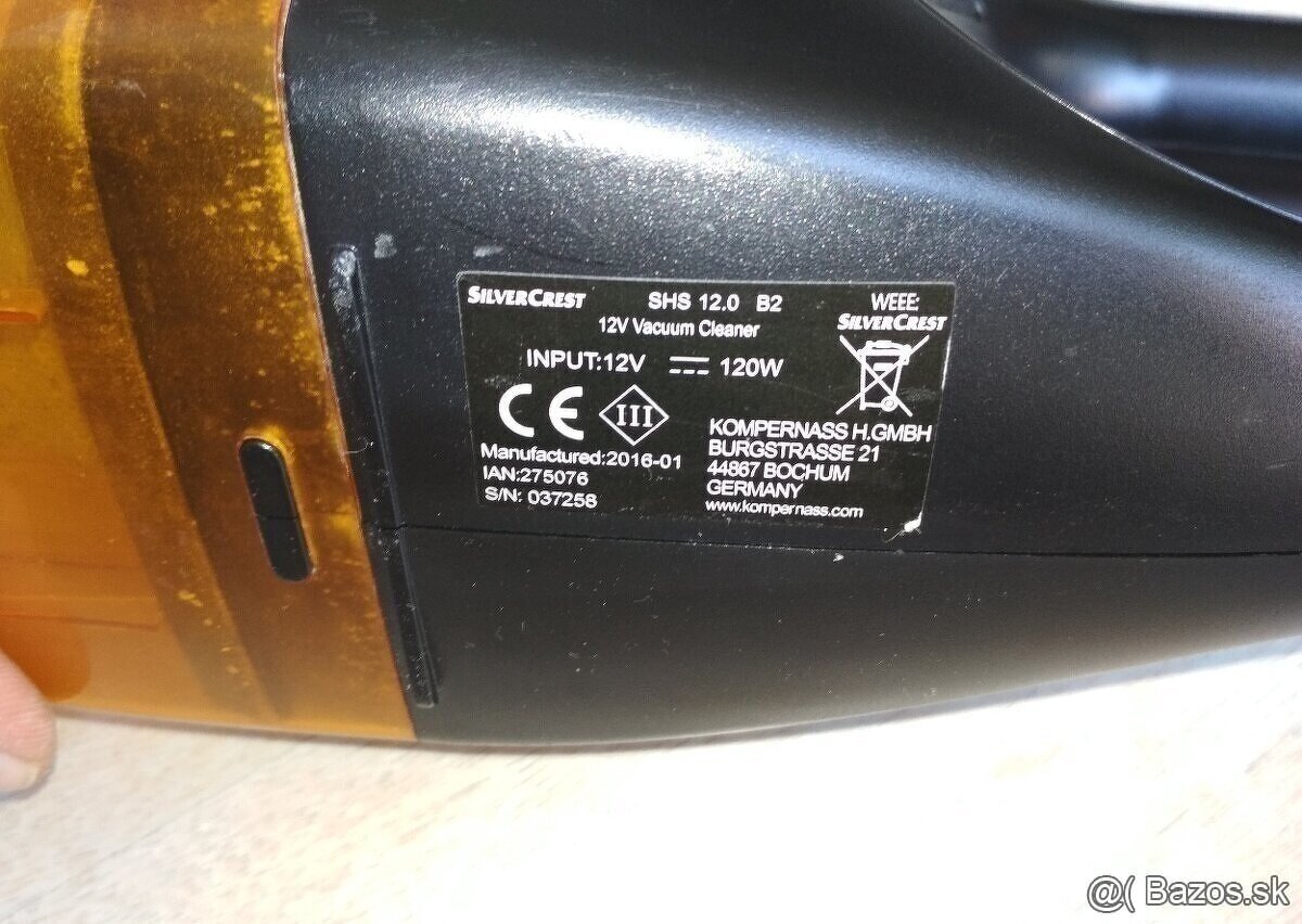 Ručný vysávač do auta 12V - 2