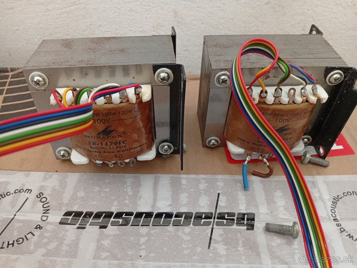 Výkonné audio trafo Monacor - 2