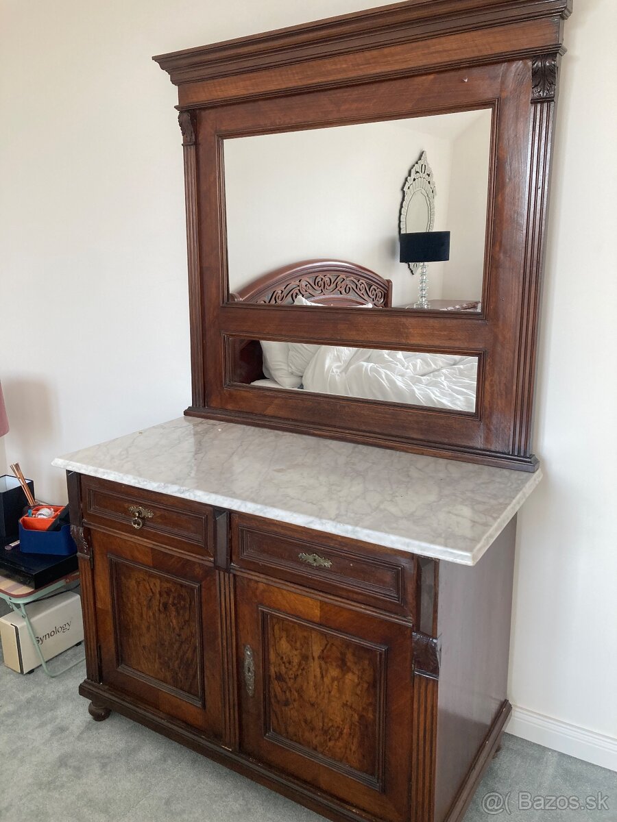 Starozitny toaletný stolik so zrkadlom - 2